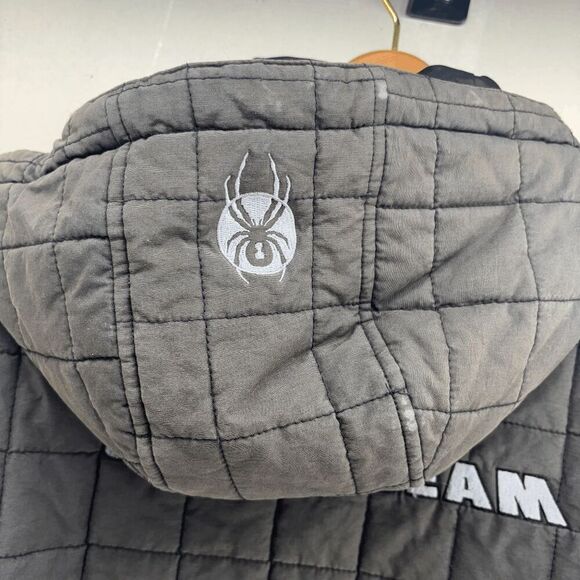 Spyder Team Venom US Ski Team Jacket Patch Removed Mens SIze M Gray Hooded VGC - Picture 4 of 9